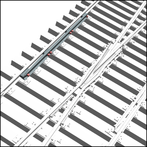 Guard Rail assembly: 13'-0", 115 RE rail section (F10-00347)