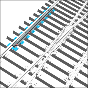 Guard Rail assembly complete with plates: For #7-10 frog with 136 RE rail section, 13'-0" (A50-32019)